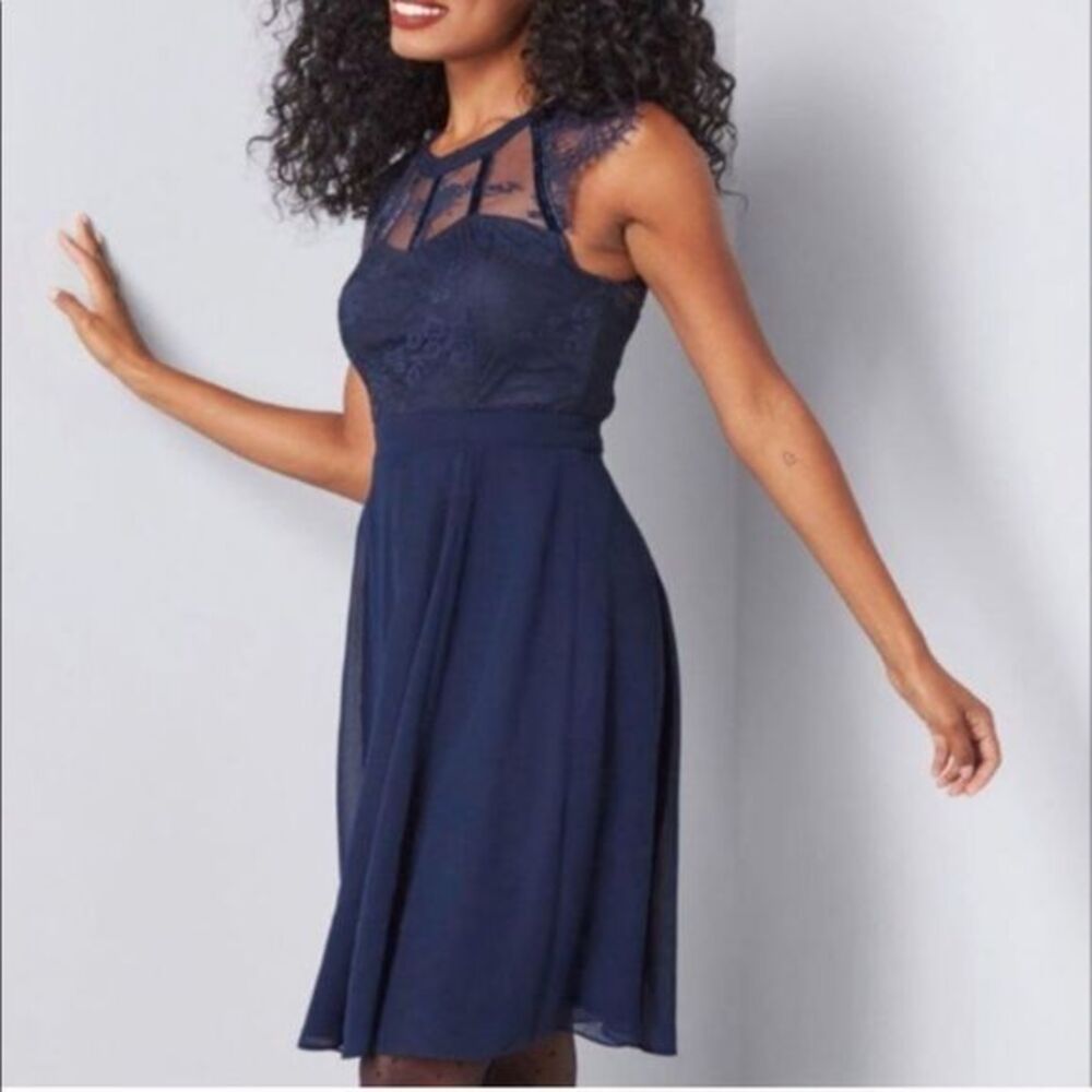 Unique Vintage Velvet and Lace Dress